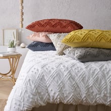 Medallion Vintage Washed Tufted Cotton European Pillowcase